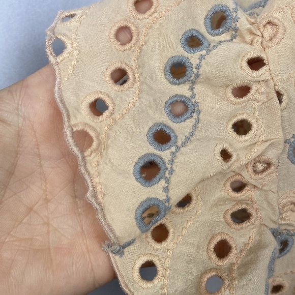 Anthropologie SAM & LAVI Chloe Eyelet Ruffle Mini Dress or Coverup - Size Small - Picture 7 of 10